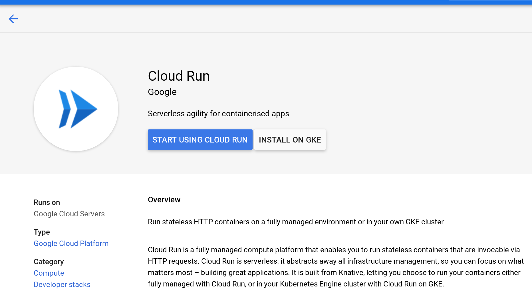 cloud run enable